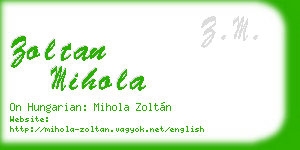 zoltan mihola business card